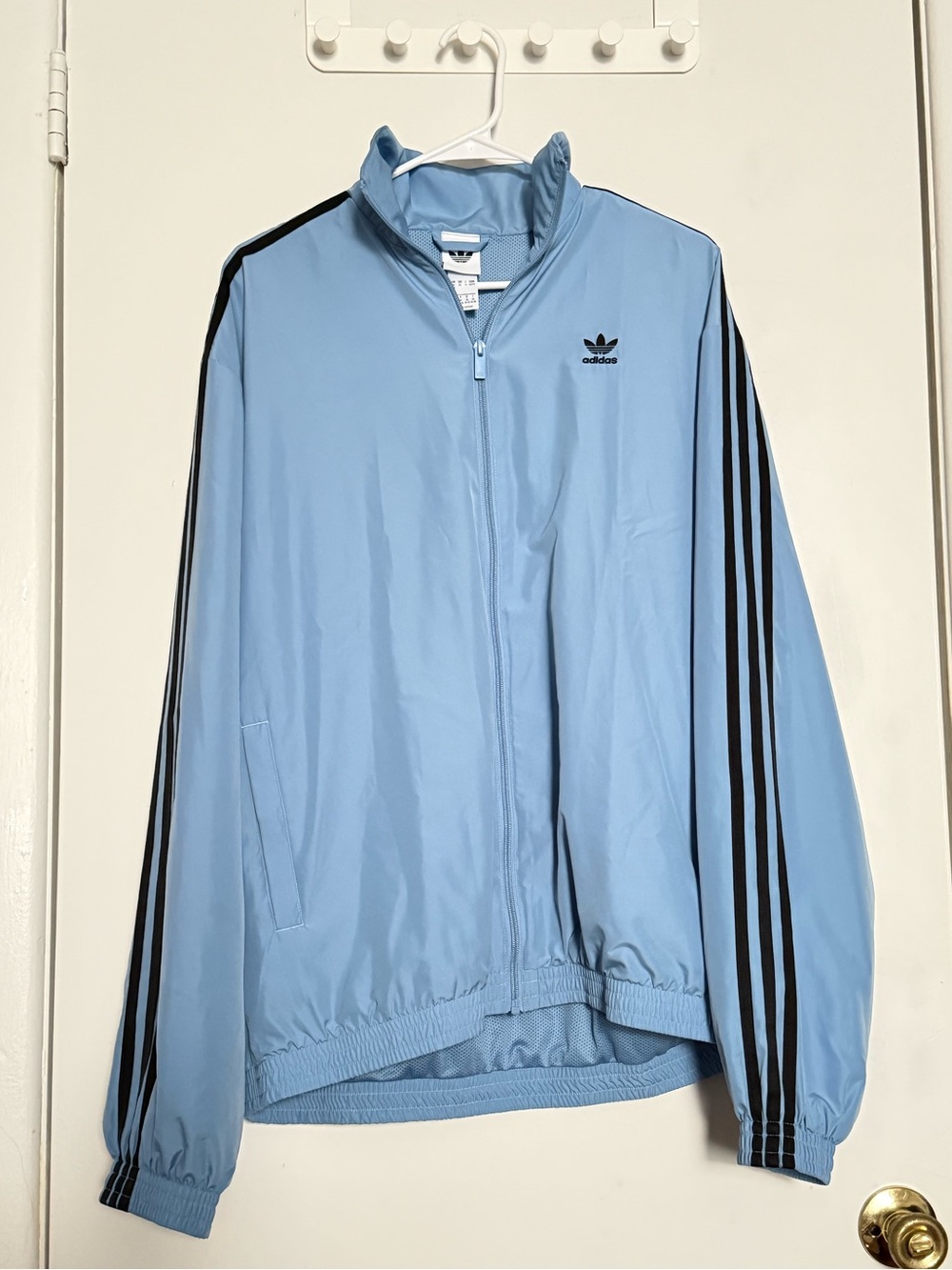 Adidas Lightweight Zip Up Jacket in Light Blue